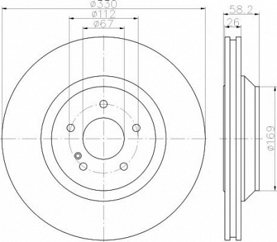 HELLA PAGID 8dd355116281 -  Тормозной диск